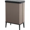 Pattumiera Keter 54L Rosa Perlato Apertura Push per Cucina con Gambe