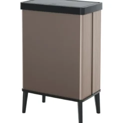 Pattumiera Keter 54L Rosa Perlato Apertura Push per Cucina con Gambe