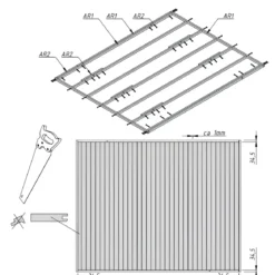 Pavimento per Casetta Chiosco in Legno da Giardino 323x259 cm