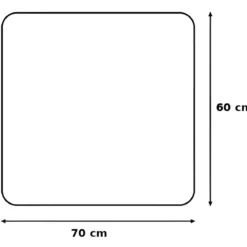 Pedana Salvapavimento per Stufa a Legna Pellet in Acciaio 70x60 cm