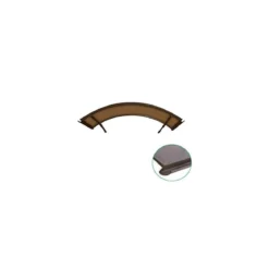 Pensilina Alluminio 160x120 Arco Tettoia Tonda Fume Satinato con Sgocciolatoio