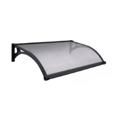 Pensilina in Policarbonato 120x100 Alveolare Opaco Illuminazione Led