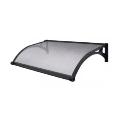 Pensilina in Policarbonato 120x100 Alveolare Opaco Illuminazione Led