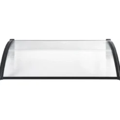 Pensilina Policarbonato Alveolare Trasparente 120x80cm Supporti ABS