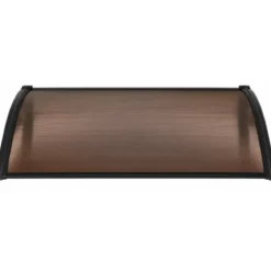 Pensilina Policarbonato Alveolare Fumè 120x100 cm con Supporti ABS