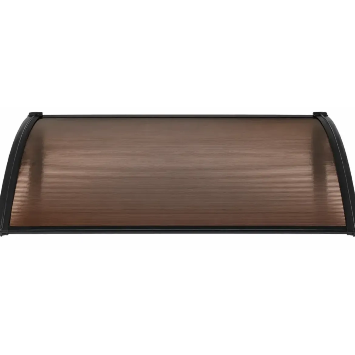 Pensilina Policarbonato Alveolare Fumè 120x100 cm con Supporti ABS