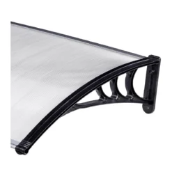 Pensilina Tettoia 100x80 Alveolare Opaca Policarbonato Esterno Copertura Porta