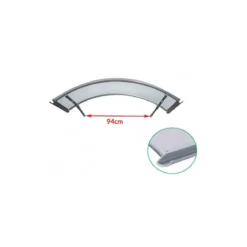 Pensilina Tettoia 160x120 in Policarbonato ad Arco di Alluminio per Copri Porta