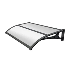 Pensilina Tettoia 135x100 Modulare ABS Copertura Policarbonato Alveolare Bianco
