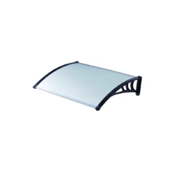 Pensilina Tettoia 100x80 Opaco in Policarbonato Compatto Copertura Trasparente