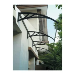 Pensilina Tettoia 150x100 Policarbonato Trasparente Porta Finestra Alveolare