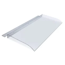 Pensilina 120x44.5 cm in Policarbonato Compatto Trasparente Antipioggia