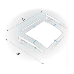 Pensilina 100x80 in Policarbonato Alveolare Trasparente Modulare