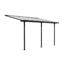 Pergola Addossata 5x3 in Alluminio Gazebo da Giardino Terrazzo Pergolato