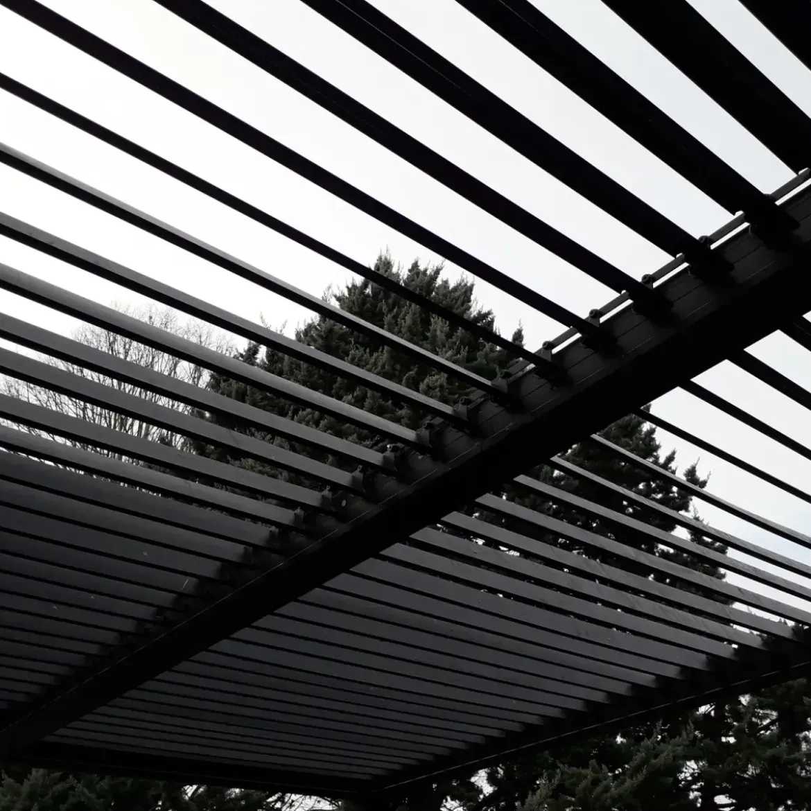 Pergola Bioclimatica Autoportante Alluminio 360x300 cm Lamelle Laterali