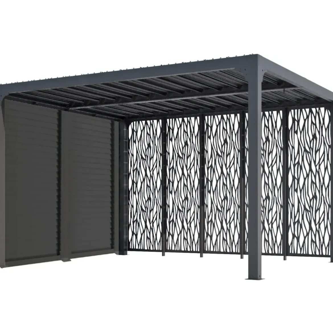 Pergola Bioclimatica da Giardino 360x300 Alluminio Lamelle Frangivista