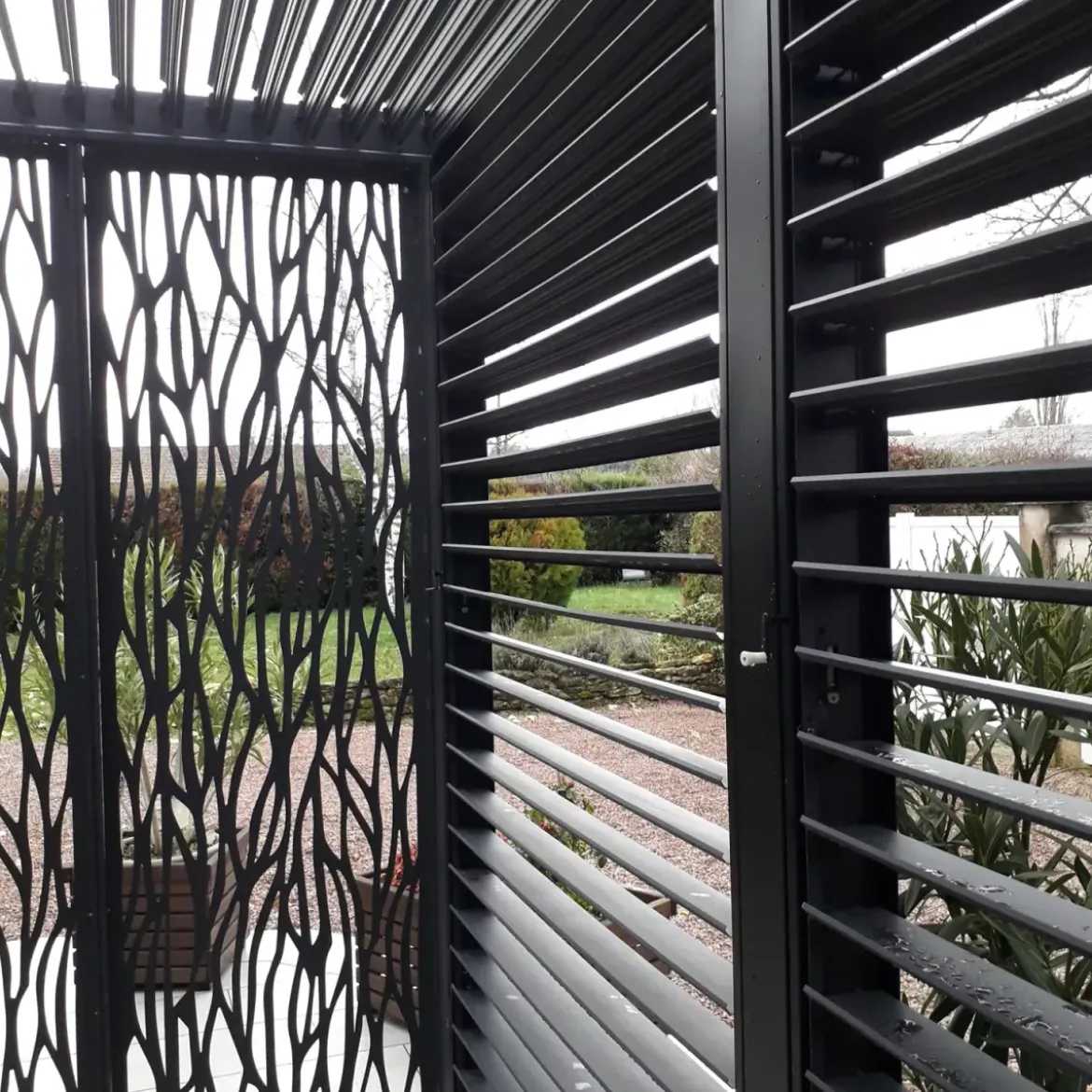 Pergola Bioclimatica da Giardino 360x300 Alluminio Lamelle Frangivista