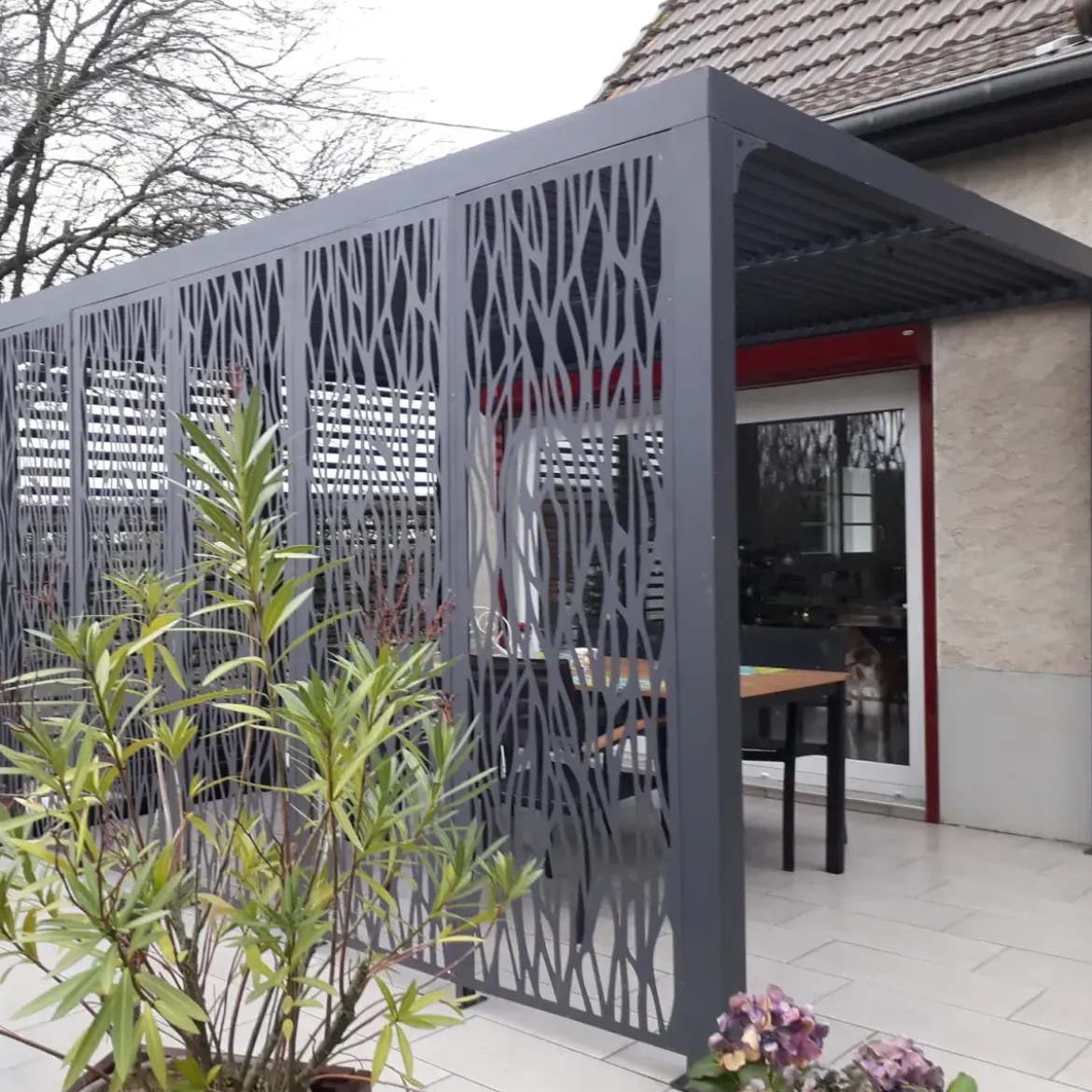 Pergola Bioclimatica da Giardino 360x300 Alluminio Lamelle Frangivista