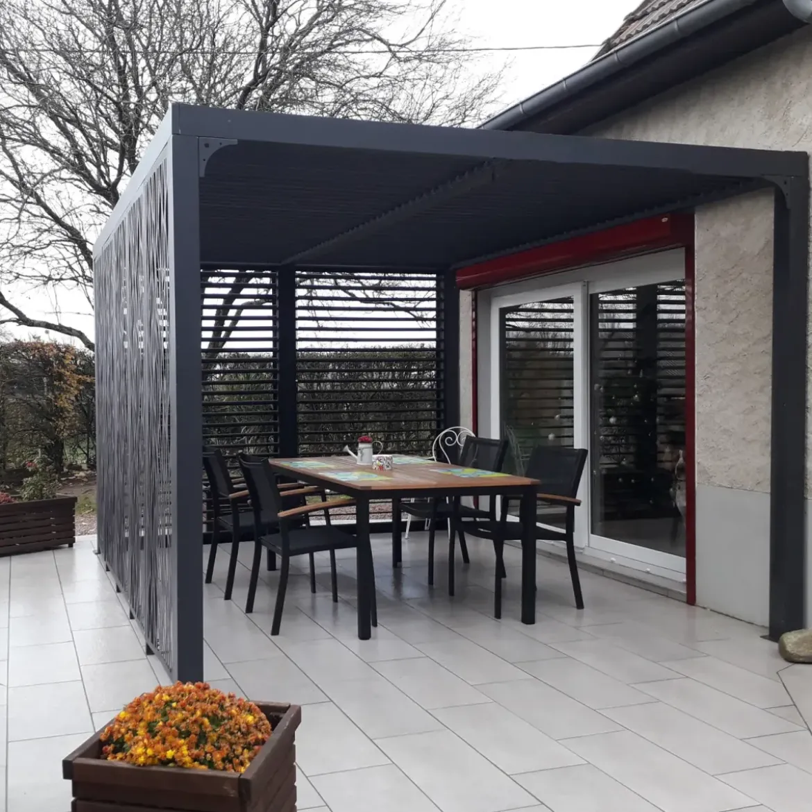 Pergola Bioclimatica da Giardino 360x300 Alluminio Lamelle Frangivista