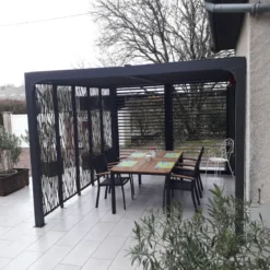 Pergola Bioclimatica da Giardino 360x300 Alluminio Lamelle Frangivista