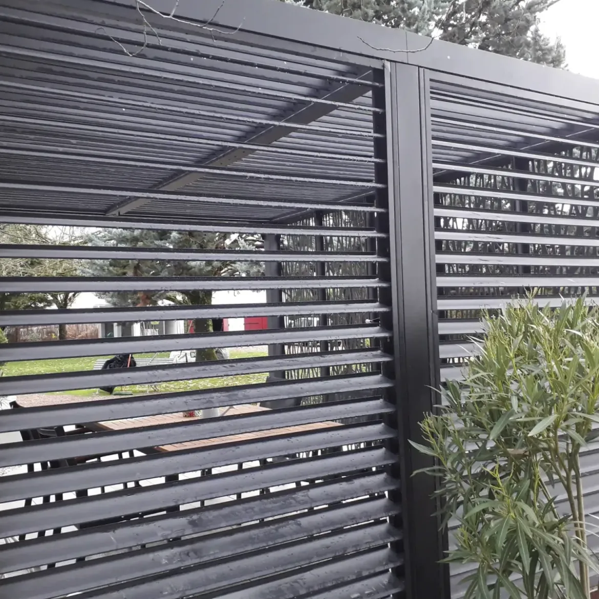 Pergola Bioclimatica da Giardino 360x300 Alluminio Lamelle Frangivista