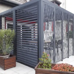 Pergola Bioclimatica da Giardino 360x300 Alluminio Lamelle Frangivista