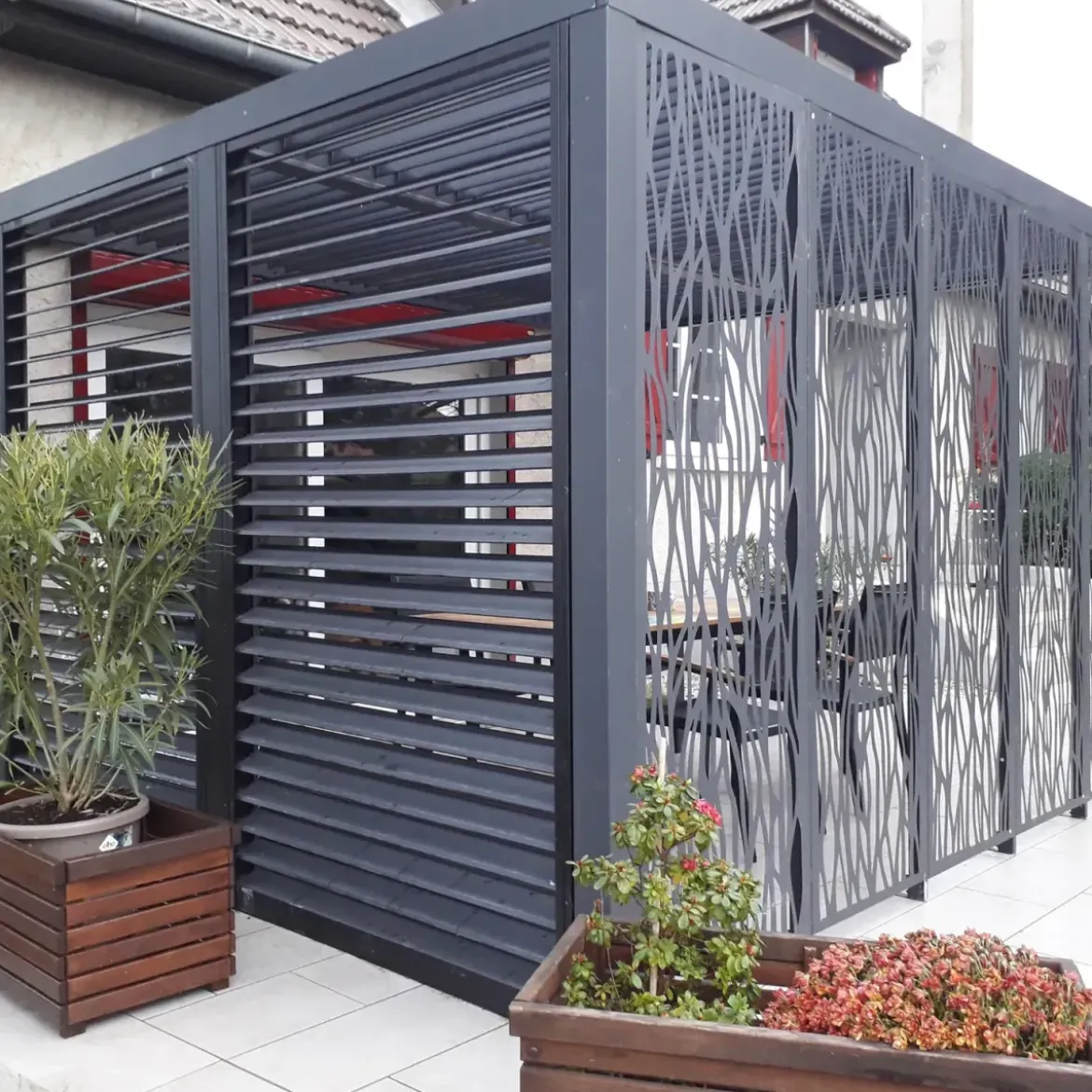 Pergola Bioclimatica da Giardino 360x300 Alluminio Lamelle Frangivista
