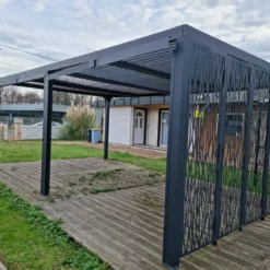 Pergola Bioclimatica Doppia 360x600 Frangivista con Lamelle Orientabili