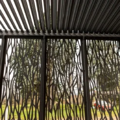 Pergola Bioclimatica Doppia 360x600 Frangivista con Lamelle Orientabili