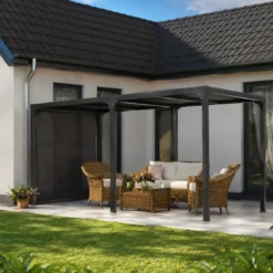 Pergola Bioclimatica Doppia 360x600 Lamelle Orientabili Tenda Laterale