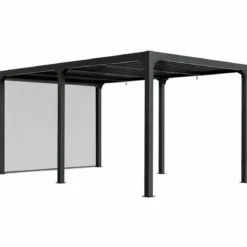 Pergola Bioclimatica Doppia 360x600 Lamelle Orientabili Tenda Laterale