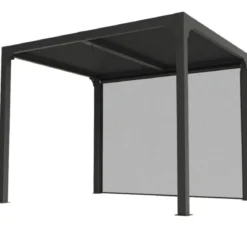 Pergola Bioclimatica in Alluminio 240x300 cm con Telo Laterale Manuale