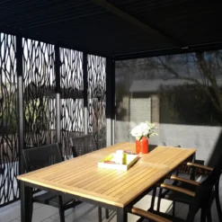Pergola Bioclimatica in Alluminio 360x300 cm con Tenda e 5 Pannelli
