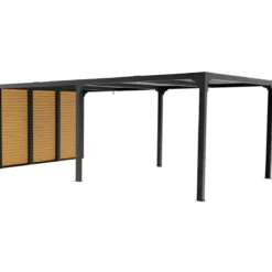 Pergola bioclimatica in alluminio 3.6x6 antracite con veneziane