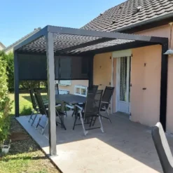Pergola Bioclimatica Telo Laterale Lame Orientabili 360x300 cm Alluminio