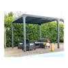 Pergola Bioclimatica 3x2.4 mt in Alluminio Gazebo da Giardino Terrazzo Pergolato