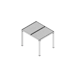 Pergola Bioclimatica 3x2.4 mt in Alluminio Gazebo da Giardino Terrazzo Pergolato