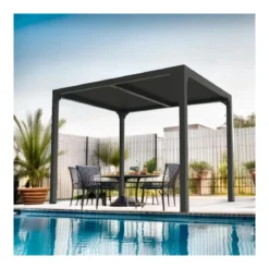 Pergola Bioclimatica 3x2.4 mt in Alluminio Gazebo da Giardino Terrazzo Pergolato