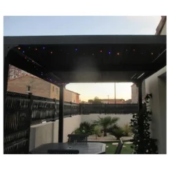 Pergola Bioclimatica 3x2.4 mt in Alluminio Gazebo da Giardino Terrazzo Pergolato