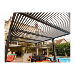 Pergola Bioclimatica 3.6x6 mt in Alluminio Gazebo da Giardino Terrazzo Pergolato