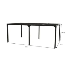 Pergola Bioclimatica 3.6x6 mt in Alluminio Gazebo da Giardino Terrazzo Pergolato