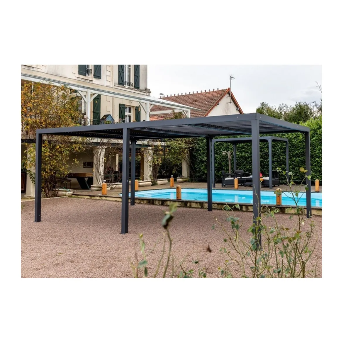 Pergola Bioclimatica 3.6x6 mt in Alluminio Gazebo da Giardino Terrazzo Pergolato