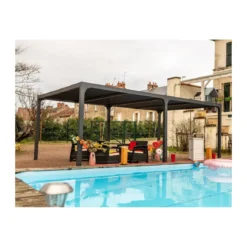 Pergola Bioclimatica 3.6x6 mt in Alluminio Gazebo da Giardino Terrazzo Pergolato