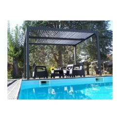 Pergola Bioclimatica 3.6x3 mt in Alluminio Gazebo da Giardino Terrazzo Pergolato
