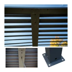 Pergola Bioclimatica 3.6x3 mt in Alluminio Gazebo da Giardino Terrazzo Pergolato