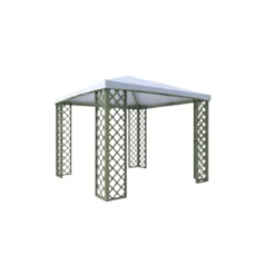 Pergola Gazebo Impregnata 300x300 cm con copertura pvc