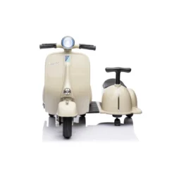 Piaggio Crema Vespa Mini con Sidecar Elettrica da Bambini a Batteria 6 V