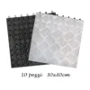 10 Piastrelle 30x30 Alluminio Antiscivolo Pavimento Esterno Giardino Mattonelle