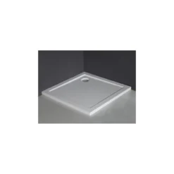 Piatto Doccia in Acrilico 80x80 90x90 5cm Quadrato Angolare Bianco con Piletta