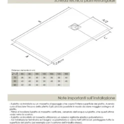 Piatto Doccia Nero Effetto Pietra Slim Filo Pavimento 70 80 100 120 140 Piletta
